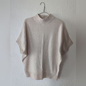 Gap Speckled Short Sleeve Top with Wool